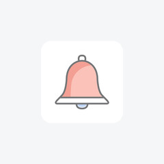 Bell, notification, fully editable vector fill icon

