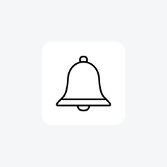 Bell, notification, fully editable vector fill icon

