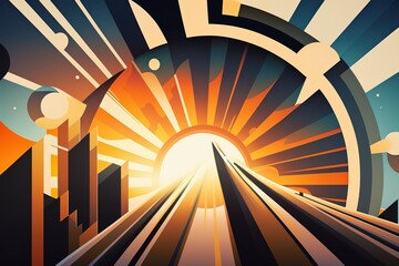 Abstract futurist background