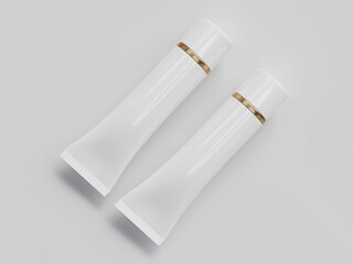 3D rendered cosmetic cream tube 