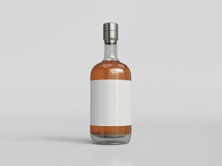 3D rendered liquid bottle