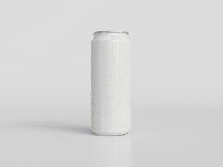 3D rendered white can for creating mockup