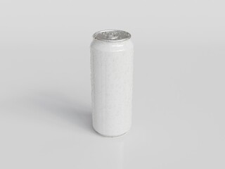 3D rendered white can for creating mockup