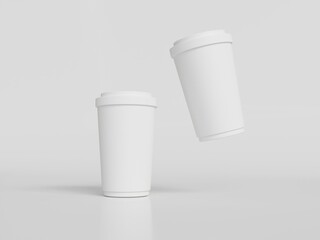 3D rendered coffee cup for creating mockup