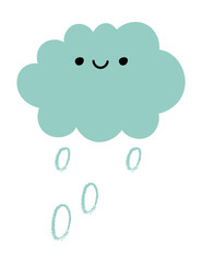Cloudy rain vector
