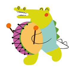 Cute crocodile vector