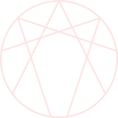 Circle Logo Outline Vector Design 