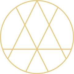 Circle Logo Outline Vector Design 