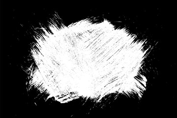 Scribble hand drawn in chalk on black background. Monochrome stain element. Digitally generated image. Vector illustration, Eps 10.