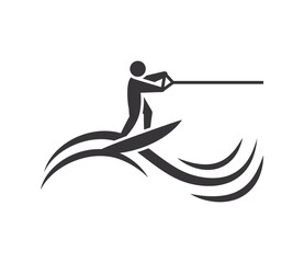 wakeboarding sport icon
