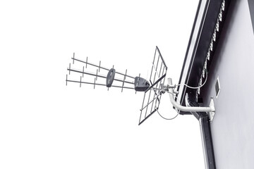 Antenne de télévision , fond blanc 