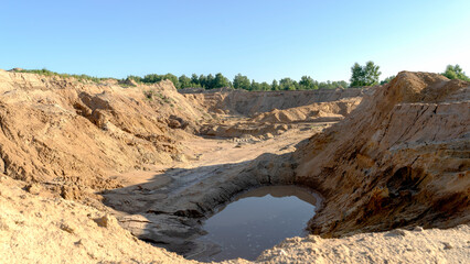 sand quarry, a mining concept