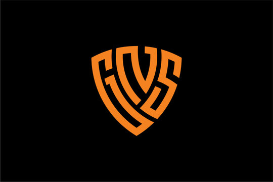 GNS creative letter shield logo design vector icon illustration