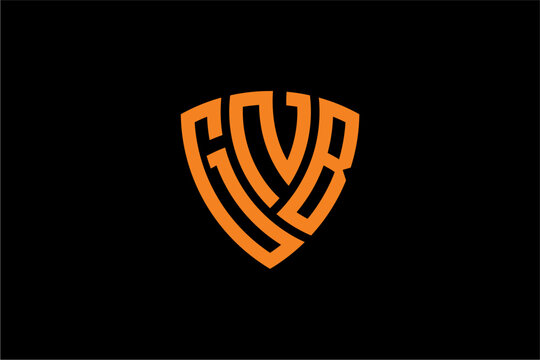 GNB creative letter shield logo design vector icon illustration