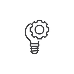 Creative, idea generation line icon