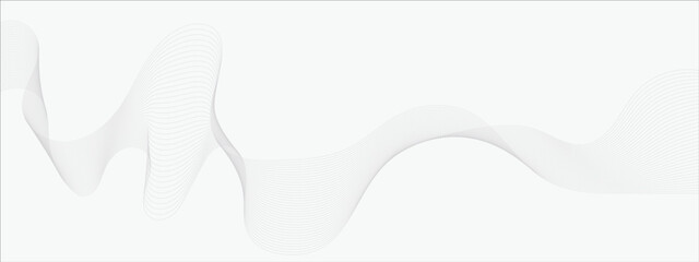 White abstract geometric curve lines background. Grey, white lines background.