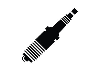 Spark plug. Simple illustration in black and white.
