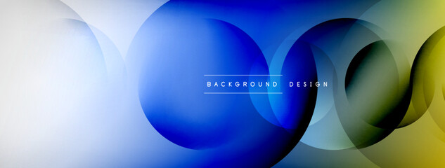 Light geometric abstract background with lines, circles