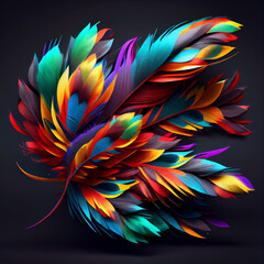 Feathers multicolored carnival design 