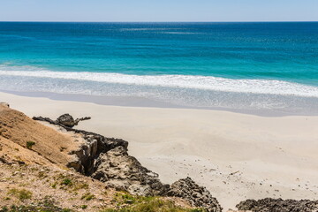coastline near the Blowholes at Al Mughsail Salalah, Sultanate of Oman