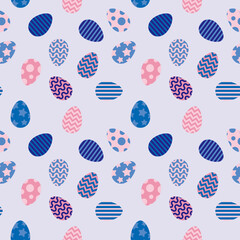 seamless pattern with easter eggs