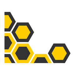 Yellow Geometric Hexagonal Corner