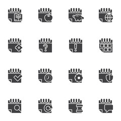 Calendar schedule vector icons set