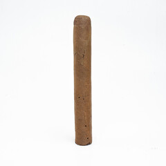 cigar infected by lasioderma serricorne isolated on white background