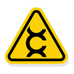 ISO Triangle Warning Sign: Carcinogen Symbol (IS-2123) - obrazy, fototapety, plakaty