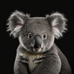 koala in the studio looking at the camera - generative ai