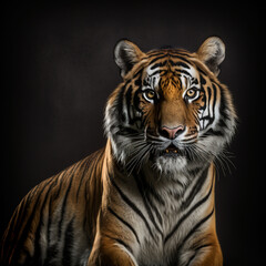 Bengal tiger looking at the camera - generative ai
