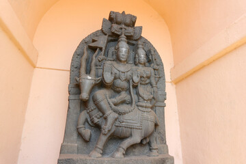 Vayu - The Hindu god of wind and air space with his consort Bharati or Swati riding an antelope mount.