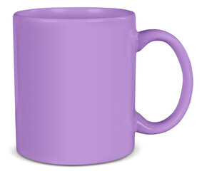 11 oz Light Purple Coffee Mug Mockup Isolated