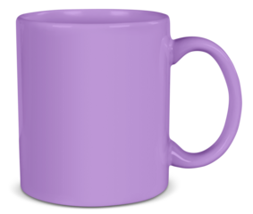 11 oz Light Purple Coffee Mug Mockup Isolated