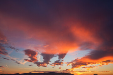 Obraz premium sunset winter