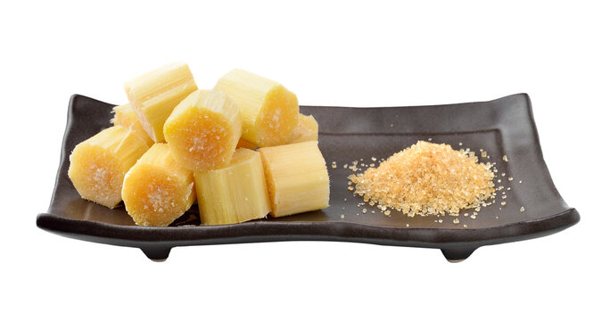 sugar cane on black plate transparent png