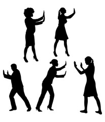 girls holding a banner