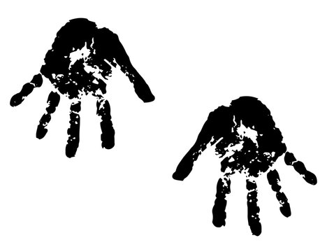  handprint color vector illustration