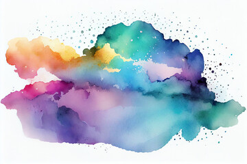 Multicolor watercolor effect background