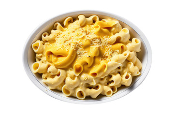 Macaroni and Cheese  realistic photorealistic on isolated transparent background, png. Generative AI