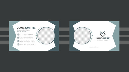 corporate creative business card print  template for Modern style. Personal visiting card with company. Vector illustrator