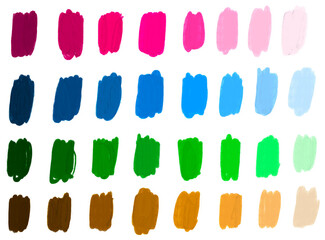 Oil Pastel Texture Color Palette Pink Blue Green Brown Design Element