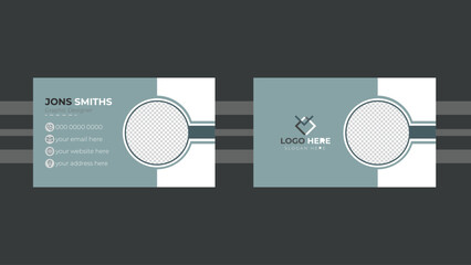 creative business card print  template for corporate style. Personal visiting card with company. Vector illustrator