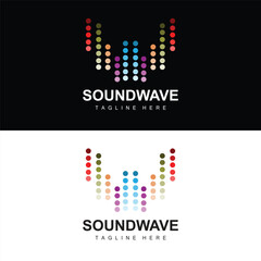 Sound Wave Logo, And Sound Tone Vector Icon Template Music Brand Product