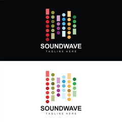 Sound Wave Logo, And Sound Tone Vector Icon Template Music Brand Product