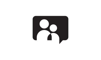 creative people chat logo vector icon
