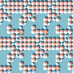 Groovy Style 70s, background with circles, vectors, and illustrations with a 1970s style, retro 70's style, psychedelics, vintage Design, orange, green and light blue.