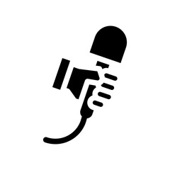 interview solid icon illustration vector graphic