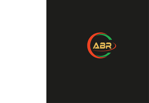 ABR Letter nature logo design on black background. ABR creative initials lettercircle logo concept . ABR letter design.