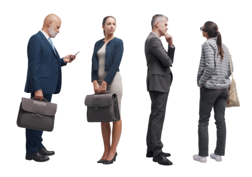 Business people standing and waiting
